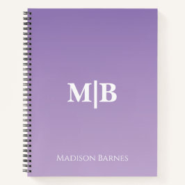 Lilac Custom Monogram Name Notizbuch