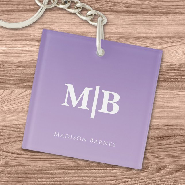 Lilac Custom Monogram Name Schlüsselanhänger (Von Creator hochgeladen)