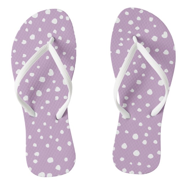Lilac-Dalmatiner-Punkte, Dalmatiner-Punkte, gepunk Flip Flops (Fußbett)