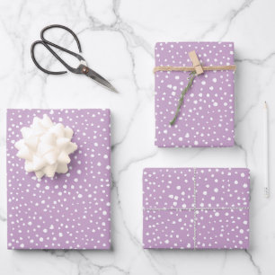 Lilac-Dalmatiner-Punkte, Dalmatiner-Punkte, gepunk Geschenkpapier Set