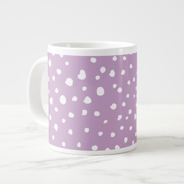 Lilac-Dalmatiner-Punkte, Dalmatiner-Punkte, gepunk Jumbo-Tasse (Vorderseite Links)