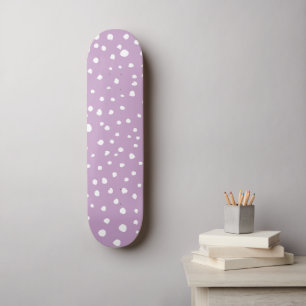 Lilac-Dalmatiner-Punkte, Dalmatiner-Punkte, gepunk Skateboard