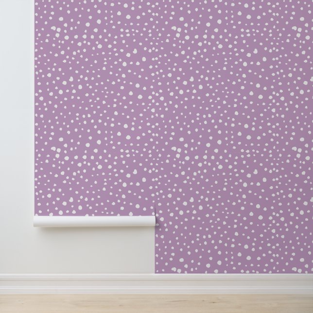 Lilac-Dalmatiner-Punkte, Dalmatiner-Punkte, gepunk Tapete (Anwendung)