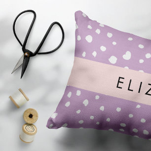 Lilac Dalmatiner Spots, Dalmatiner Punkte, Ihr Nam Dekokissen