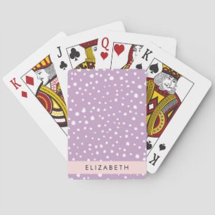 Lilac Dalmatiner Spots, Dalmatiner Punkte, Ihr Nam Spielkarten