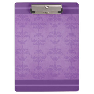 Lilac Damask Klemmbrett