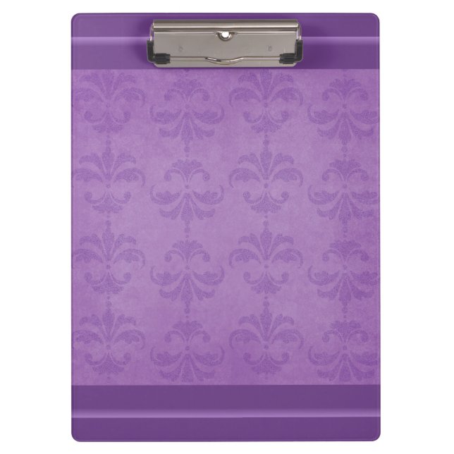 Lilac Damask Klemmbrett (Vorderseite)