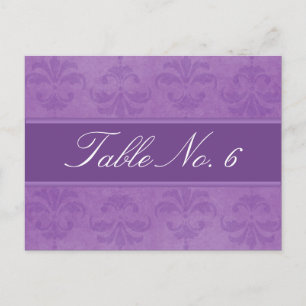 Lilac Damask Tischnummer