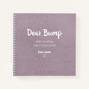 Lilac Dear Bump Keepake Pregnancy Journal Notizbuch