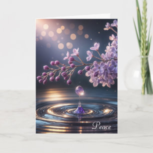 Lilac Dewdrop Beileid Karte