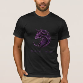 Lilac Dragon minimalistisch, Tätowierstisch T - Sh T-Shirt