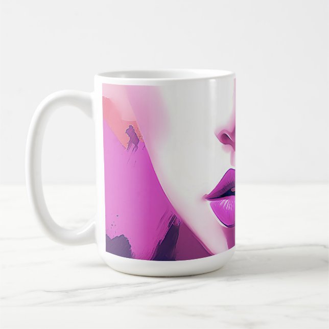 Lilac Dream Whisper - Serene, Ethereal, Lila Kaffeetasse (Links)