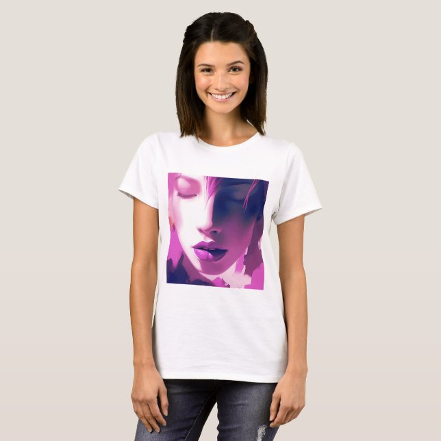 Lilac Dream Whisper - Serene, Ethereal, Lila T-Shirt (Vorne ganz)