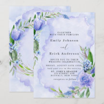 Lilac Dusty Blue Tulip Peony Hyacinth Wedding