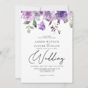 Lilac Dusty Lila Mauve Floral Garden Wedding Einladung