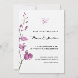 Lilac Elegance Minimalistisch Hochzeit Einladung