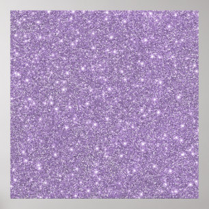 Lilac Elegant Glamour Imitats Glitzer Poster