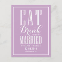 Lilac essen, trinken und Save the Date Verheiratet