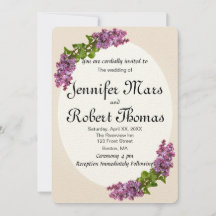 Lilac et Cream Faire-part de mariage V2