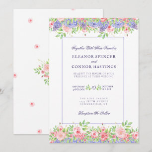 Lilac et Peoney Faire-part de mariage sophistiquée
