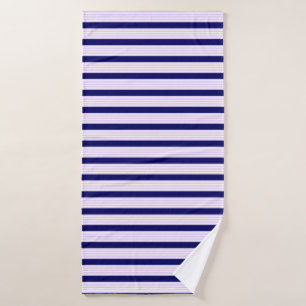 Lilac et rayures blanches motif avec bleu marine