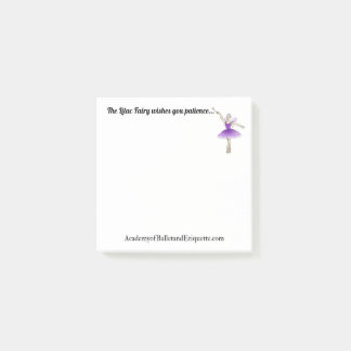 Lilac Fairy wünscht Ihnen Geduld Post-It Pad Klebezettel