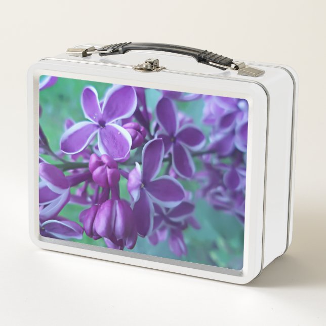 Lilac Farbvielfalt Metall Brotdose (Vorderseite)