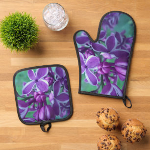 Lilac Farbvielfalt Ofenhandschuh & Topflappen-Set