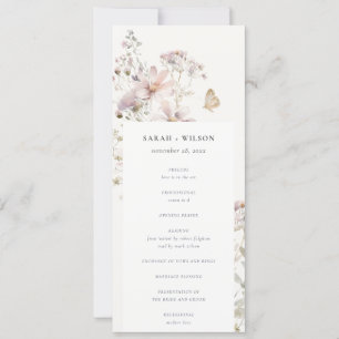 Lilac Fleur sauvage Fern Programme de mariage bota