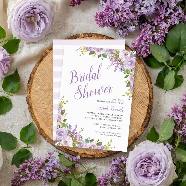 Lilac Floral Bridal Dusche Einladung (Von Creator hochgeladen)