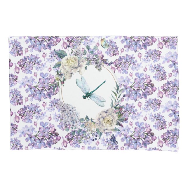 Lilac Floral Kissenbezug (Vorderseite)