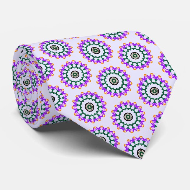 Lilac Floral Krawatte (Gerollt)