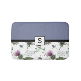 Lilac Floral Monogram Badematte