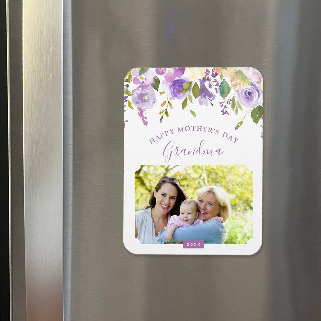 Lilac Floral Mother Day Foto Magnet (Von Creator hochgeladen)