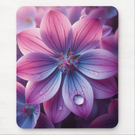 Lilac Floral Pink und Lila Mousepad