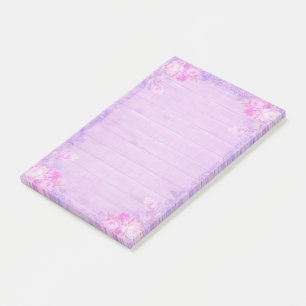 Lilac Floral Post-it Klebezettel