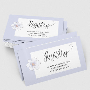 Lilac Floral Registry Brautparty Begleitkarte