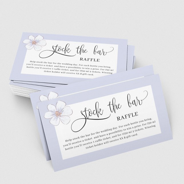 Lilac Floral Stock das Bar Brautparty Begleitkarte (Von Creator hochgeladen)