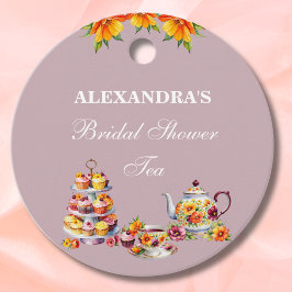 Lilac Floral Tee Brautparty Vielen Dank Geschenkanhänger