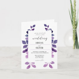Lilac Floral Wedding Einladung