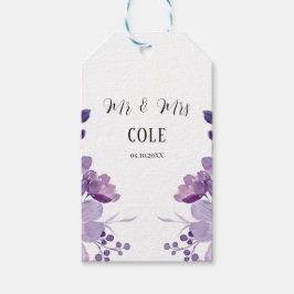 Lilac Floral Wedding Geschenkanhänger