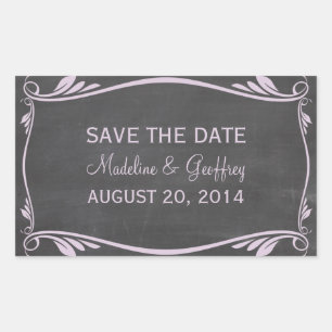 Lilac Flourish Chalkboard Enregistrer les stickers
