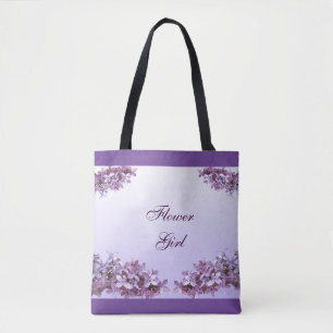 Lilac Flower Girl Wedding Tote Bag Tasche
