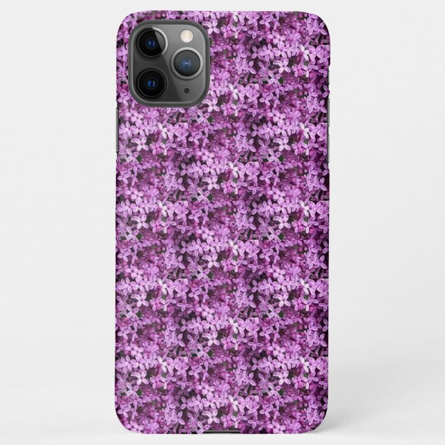 Lilac Foto | Gefleckte halbe Tropfen | iPhone Hülle (Rückseite)
