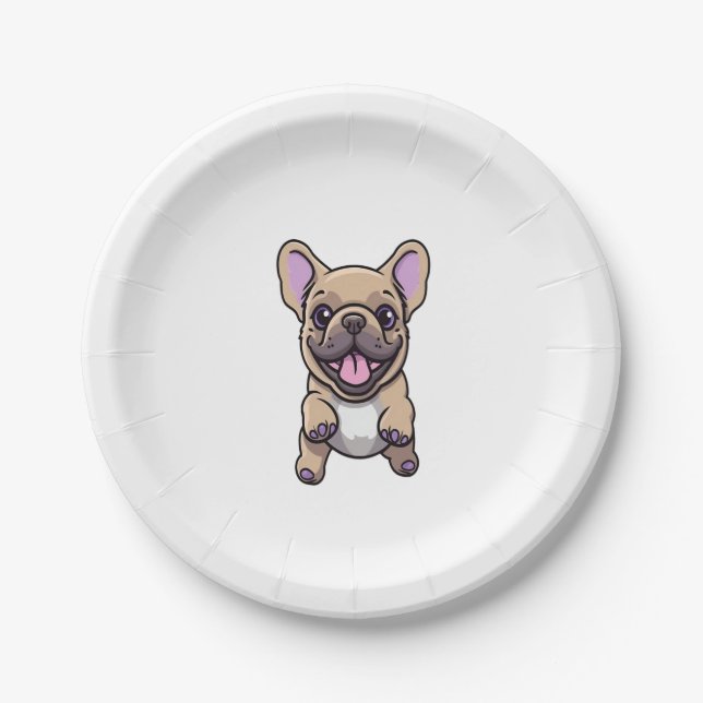 Lilac French Bulldog 9 Pappteller (Vorderseite)