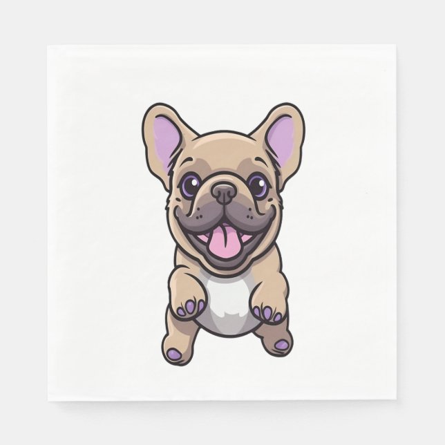 Lilac French Bulldog 9 Serviette (Vorderseite)