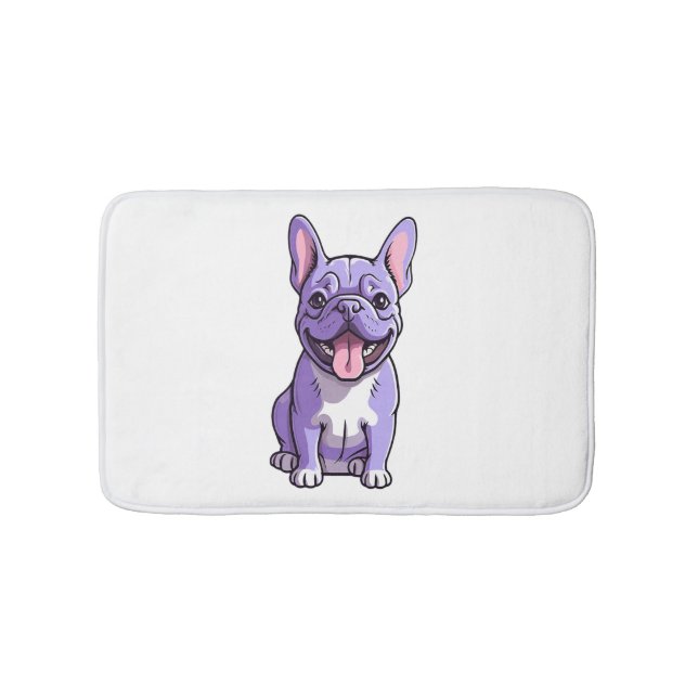 Lilac French Bulldog Badematte (Vorderseite)