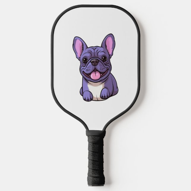 Lilac French Bulldog Pickleball Schläger (Vorderseite)