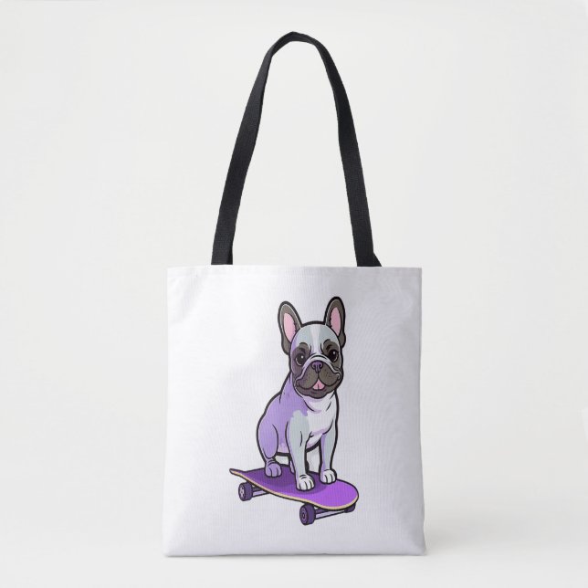 Lilac French Bulldog Tasche (Vorderseite)