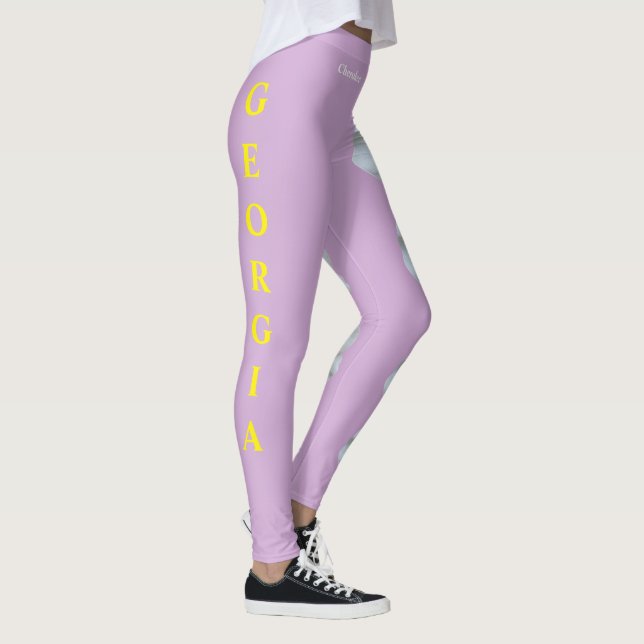 Lilac Georgia State Flower Cherokee Rose Leggings (Droite)